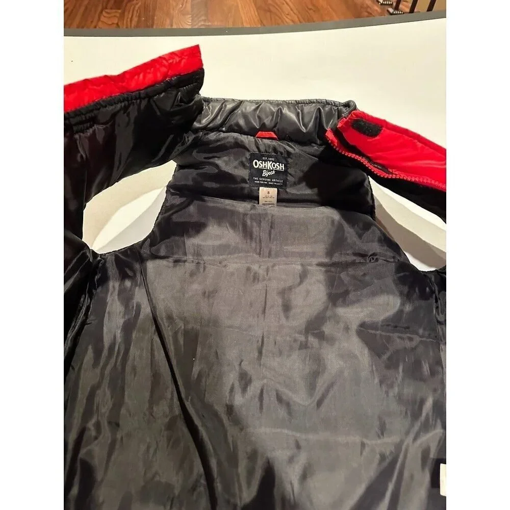 EUC Boys OshKosh B’gosh Zip Front Quilted Puffer Vest Water Resistant Size 8